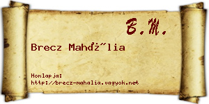 Brecz Mahália névjegykártya